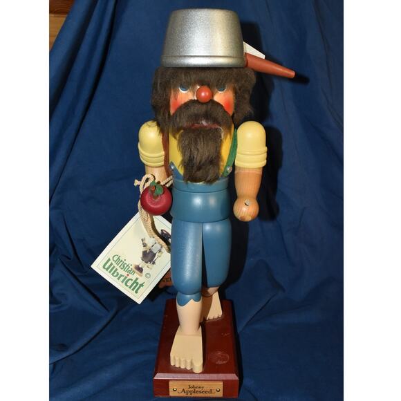 Christian Ulbricht Nutcracker Johnny Appleseed (READ/SEE PHOTOS) Germany Wooden - Picture 1 of 12